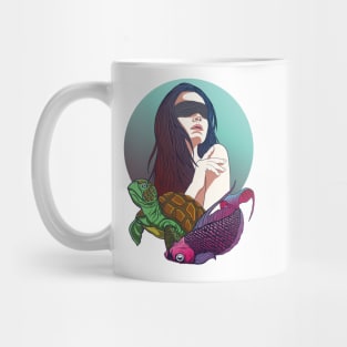 queen of the sea illustration design Mug